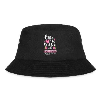 Grandpa Fun Love - Bucket Hat - black - Front - Lela (165cm)