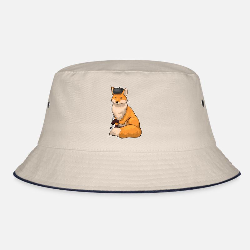 Fox Painter Brush Paint Bucket Hat