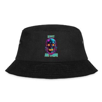 Colorful skull with feathers - Bucket Hat - black - Front - Lela (165cm)