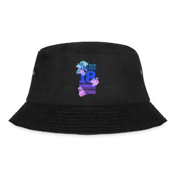 Schöne weibliche Malkunst Gesicht bunte Frau - Bucket Hat - Schwarz - Vorne - Lela (165cm)