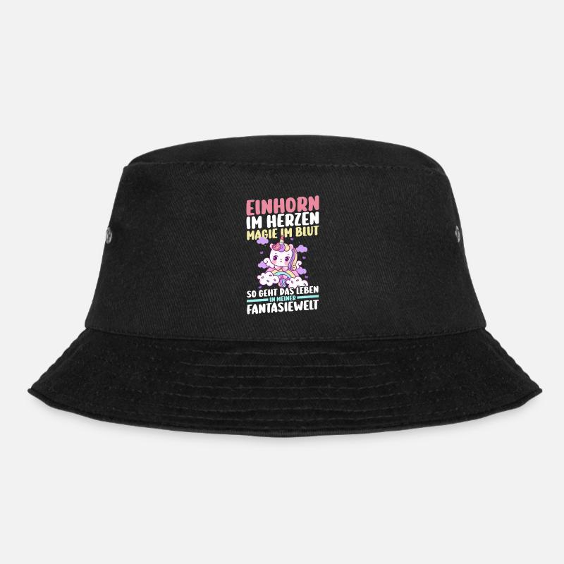 Magie Regenbogen Einhorn - Bucket Hat - Schwarz