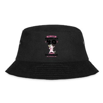 40. Geburtstag Einhorn 40 Jahre alt Geschenk - Bucket Hat - Schwarz - Vorne - Lela (165cm)