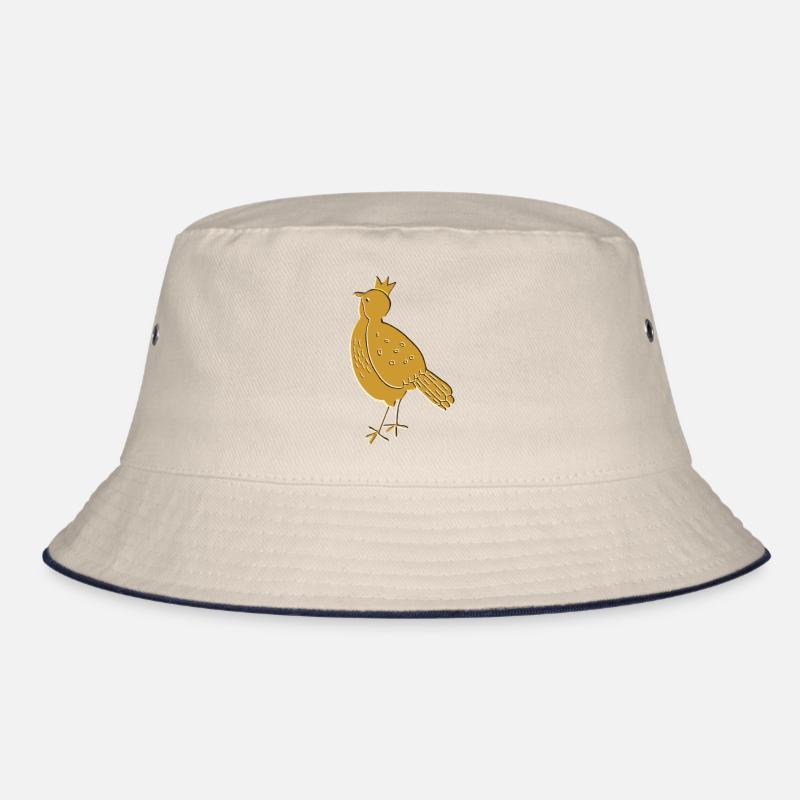 Bird Ochre Gold Bucket Hat