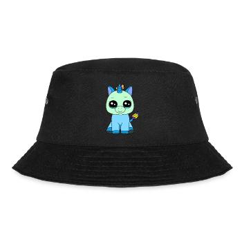 Kleines Einhorn - Bucket Hat - Schwarz - Vorne - Lela (165cm)