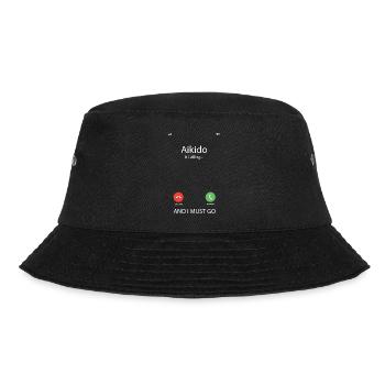 Aikido Martial Arts Gift - Bucket Hat - black - Front - Lela (165cm)