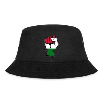 Ungarn Flagge Faust Hand - Bucket Hat - Schwarz - Vorne - Lela (165cm)