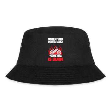 When you Overcharge your E Bike - Bucket Hat - Schwarz - Vorne - Lela (165cm)