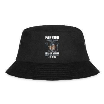 Farrier Horseshoe Horseshoeing - Bucket Hat - black - Front - Lela (165cm)