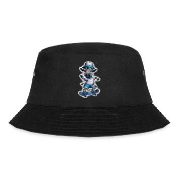 Zebra auf Skateboard Skater Skateboarding für - Bucket Hat - Schwarz - Vorne - Lela (165cm)