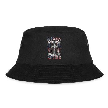 USA Stolz Nation Amerikanisch - Bucket Hat - Schwarz - Vorne - Lela (165cm)