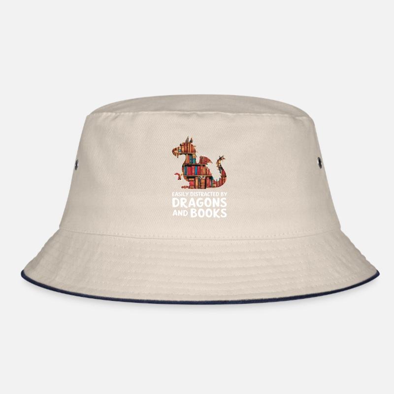 Fantasy Dragon and Book Lover Bucket Hat