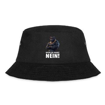 Schwarzer Panter Bevor du fragst Nein Jaguar - Bucket Hat - Schwarz - Vorne - Lela (165cm)