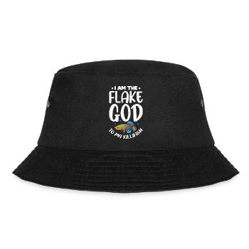 I am the flake god to my killifish Design - Bucket Hat - black - Front - Lela (165cm)