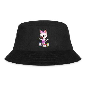 Cat Artist Artist Paint Art Cats - Bucket Hat - black - Front - Lela (165cm)