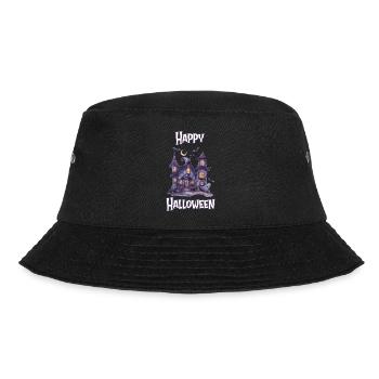 Halloween – Happy Halloween Spooky Haunted House - Bucket Hat - black - Front - Lela (165cm)