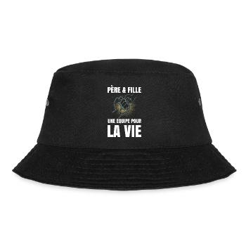 Father and daughter, a team for life - Bucket Hat - black - Front - Lela (165cm)