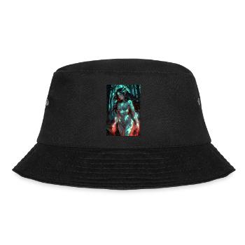 Anime Forest Spirit Girl Manga - Bucket Hat - black - Front - Lela (165cm)