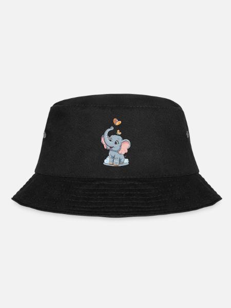 Niedlicher Elefant für Kinder für Kinder - Bucket Hat - Schwarz