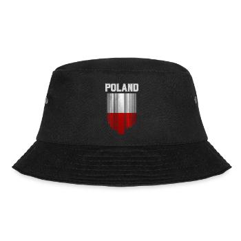 Flagge Polens, Polnischer Stolz - Bucket Hat - Schwarz - Vorne - Lela (165cm)