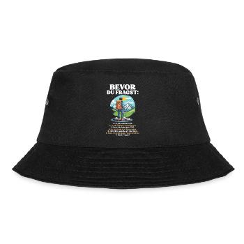Bevor Du Fragst Wanderer Wandern Outdoor - Bucket Hat - Schwarz - Vorne - Lela (165cm)