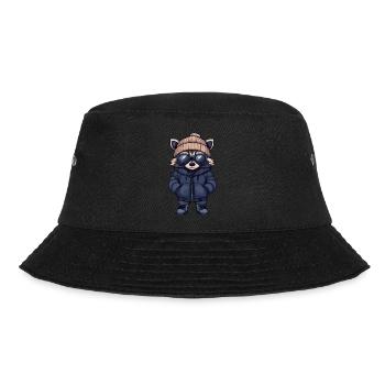 Raccoon Cool Comic - Bucket Hat - black - Front - Lela (165cm)