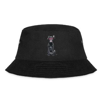 Deutsche Dogge - Bucket Hat - Schwarz - Vorne - Lela (165cm)