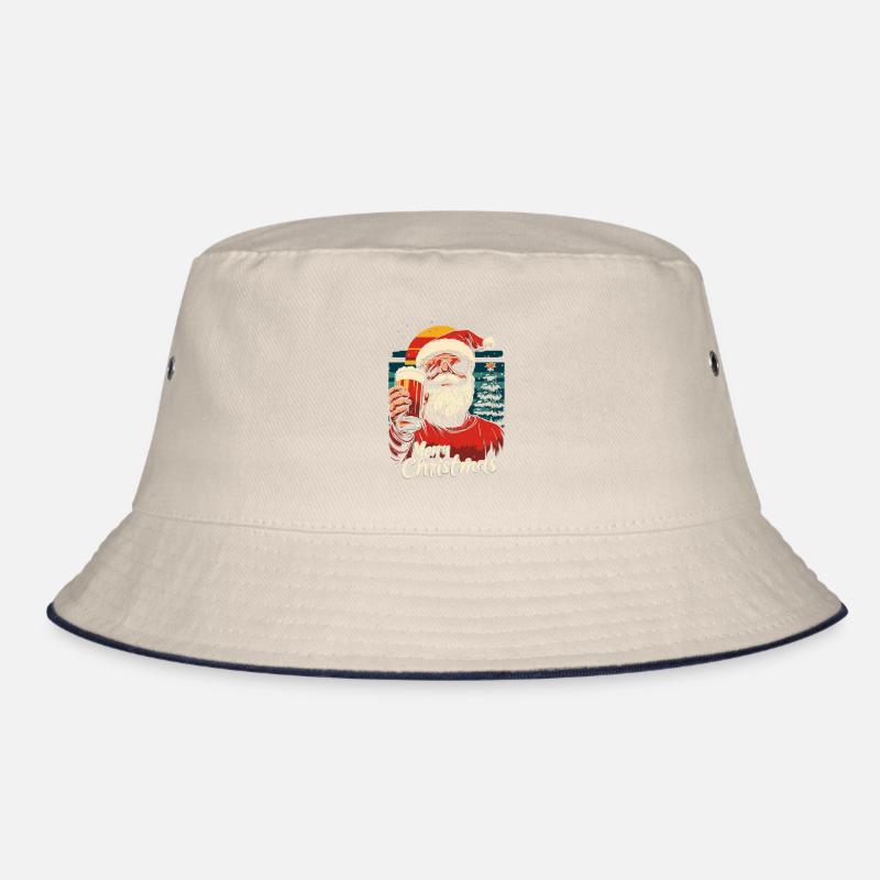 Santa Claus with beer Bucket Hat