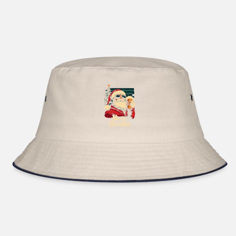 Weihnachtsmann mit Bier Weihnachtsfeier Bucket Hat