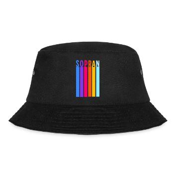 Chor - Sopran Retro Streifen - Bucket Hat - Schwarz - Vorne - Lela (165cm)