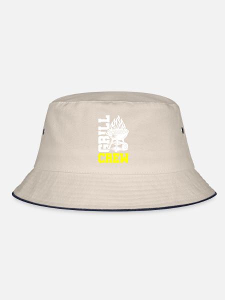 Grill Crew - Bucket Hat - ecru/navy - Front