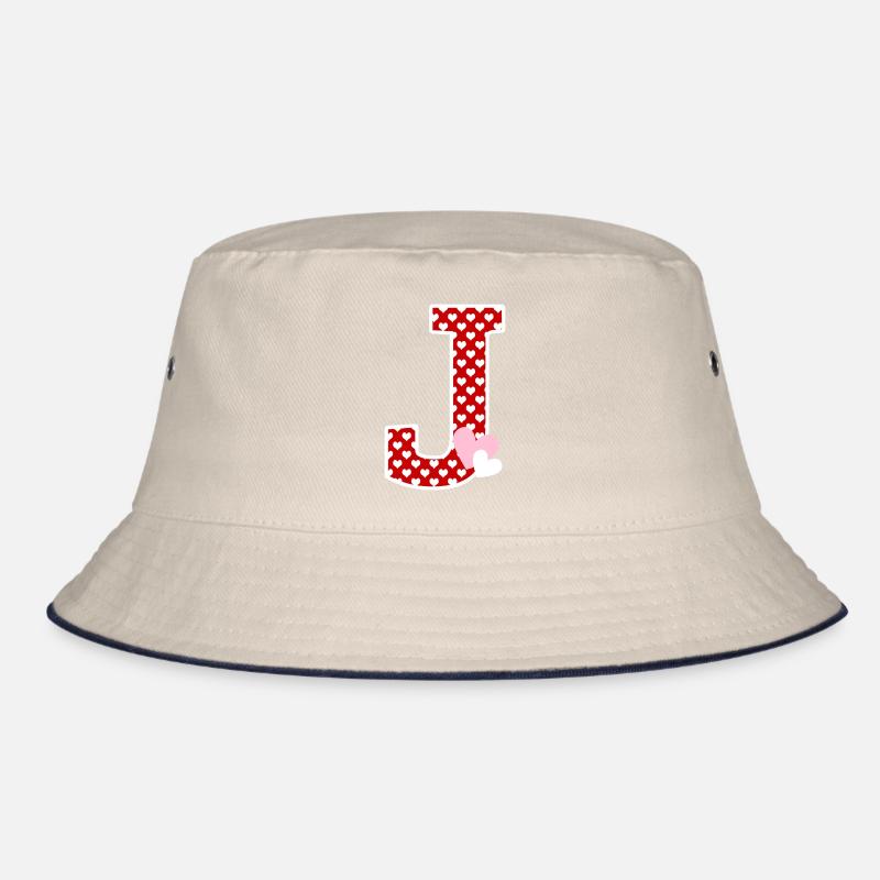 Letter j heart Bucket Hat