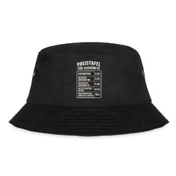 Witzige Sprüche Lustig Frech Dumme Frage - Bucket Hat - Schwarz - Vorne - Lela (165cm)