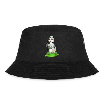 Erdmännchen Koch Pfanne Kochen - Bucket Hat - Schwarz - Vorne - Lela (165cm)