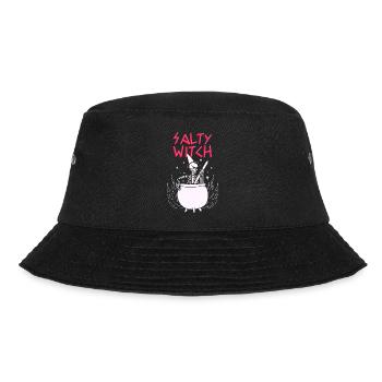 Halloween Shirt Sekelton Witchcraft Salty Witch - Bucket Hat - Schwarz - Vorne - Lela (165cm)