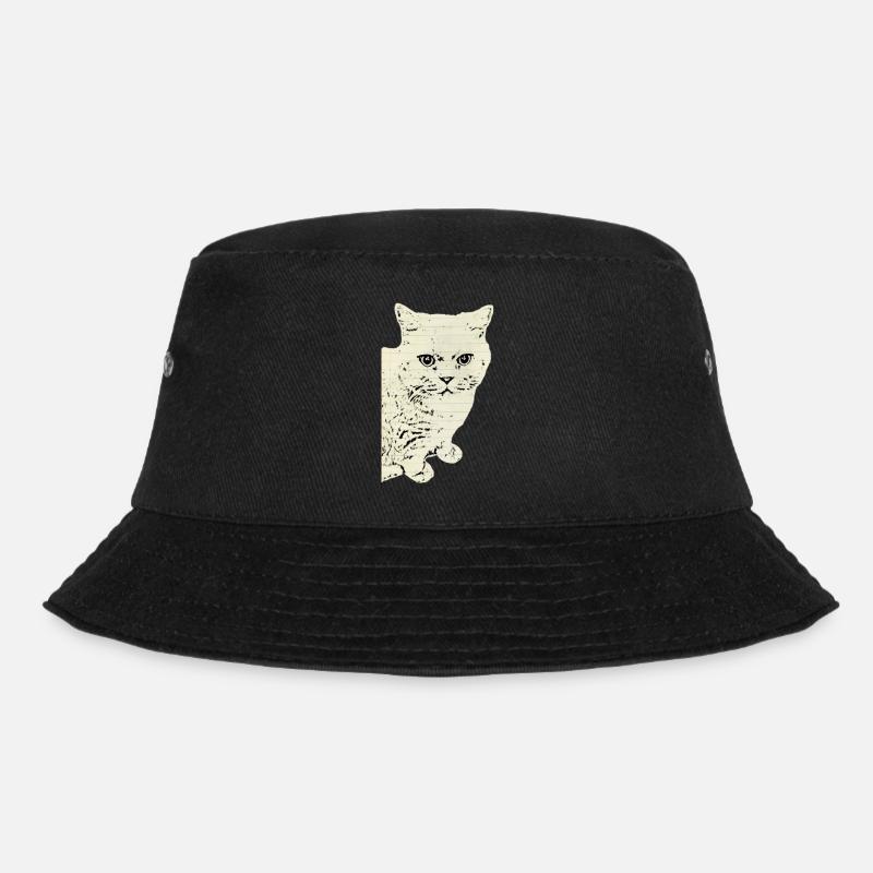 britisch Kurzhaar Katze Katze schwarz Katzen - Bucket Hat - Schwarz