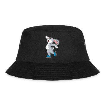 Hase Eislaufen Schlittschuhe Wintersport - Bucket Hat - Schwarz - Vorne - Lela (165cm)