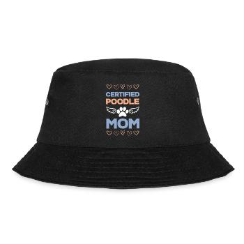 Zertifizierte Pudel-Mama - Bucket Hat - Schwarz - Vorne - Lela (165cm)