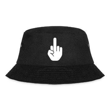 Middle finger - Bucket Hat - black - Front - Lela (165cm)