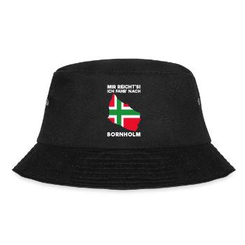 Bornholm Spruch - Bucket Hat - Schwarz - Vorne - Lela (165cm)