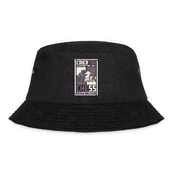 Schach Schachspieler Schachbrett - Bucket Hat - Schwarz - Vorne - Lela (165cm)