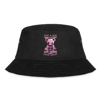 Pastel Goth Soft Goth Gaming Gamer - Bucket Hat - black - Front - Lela (165cm)