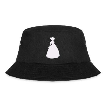 Princess silhouette in ball gown - Bucket Hat - black - Front - Lela (165cm)