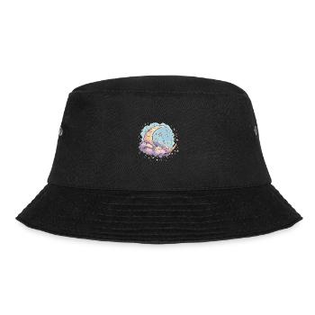 Himmlischer Mond Raum Sternenhimmel Nacht Himmel - Bucket Hat - Schwarz - Vorne - Lela (165cm)