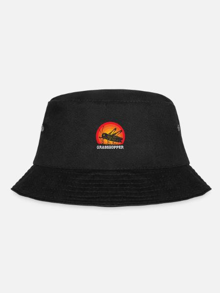 Grashüpfer Heuschrecke - Bucket Hat - Schwarz