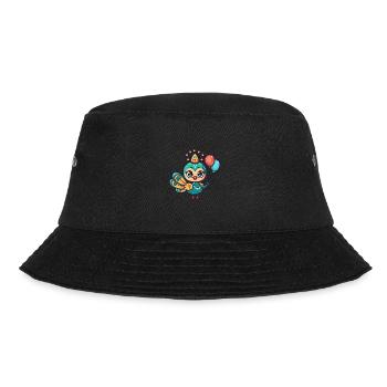 Peacock Bird Birthday Baby - Bucket Hat - black - Front - Lela (165cm)