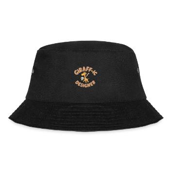 Giraffic Designer Lustig Mediengestalter Fun - Bucket Hat - Schwarz - Vorne - Lela (165cm)