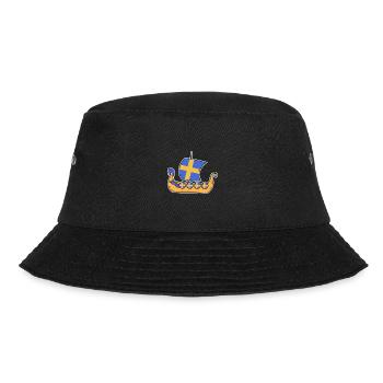 Schweden Schwedisch Wikinger Wiking - Bucket Hat - Schwarz - Vorne - Lela (165cm)