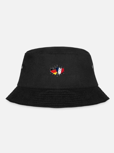 Franzose Deutschland Herz Frankreich - Bucket Hat - Schwarz