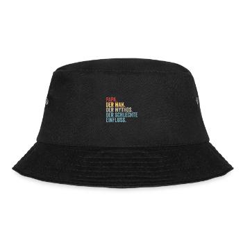 Vater Papa - Bucket Hat - Schwarz - Vorne - Lela (165cm)