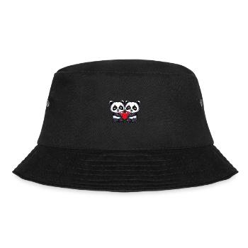 Panda Couple Saint-Valentin - Bob - noir - Devant - Lela (165cm)